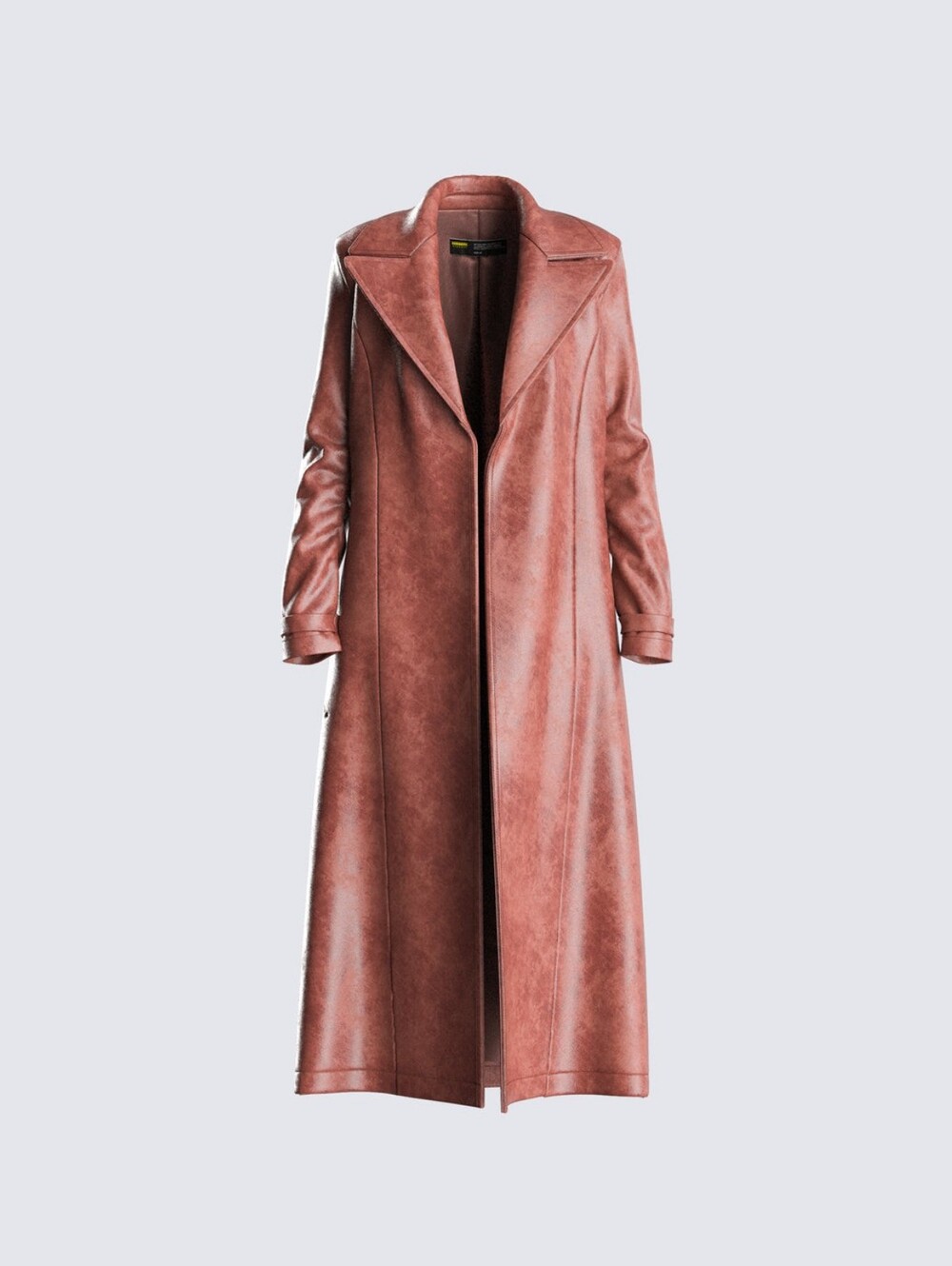 Finesse Lu Brown Vegan Leather Coat/size 2X/MSRP $98